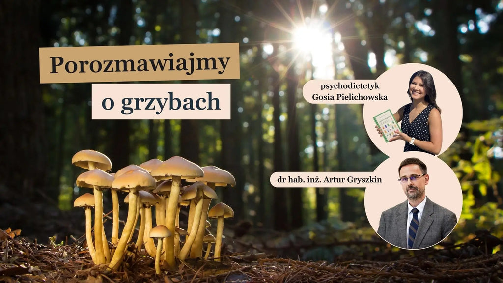 Grafika przedstawia zajawkę podcastu, w którym psychodietetyczka Gosia Pielichowska rozmawia z dr hab. inż. Arturem Gryszkinem.